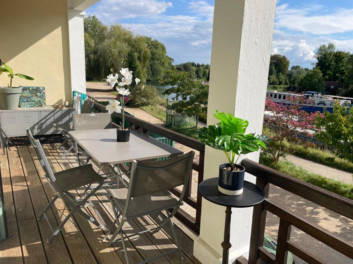 T3-Balcon Plein Sud-Acces Direct Au Bord Du Loing Leilighet Moret-sur-Loing Eksteriør bilde